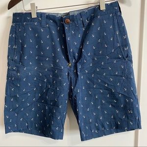 J. Crew Navy Blue 9” Shorts with Anchors - 29” W